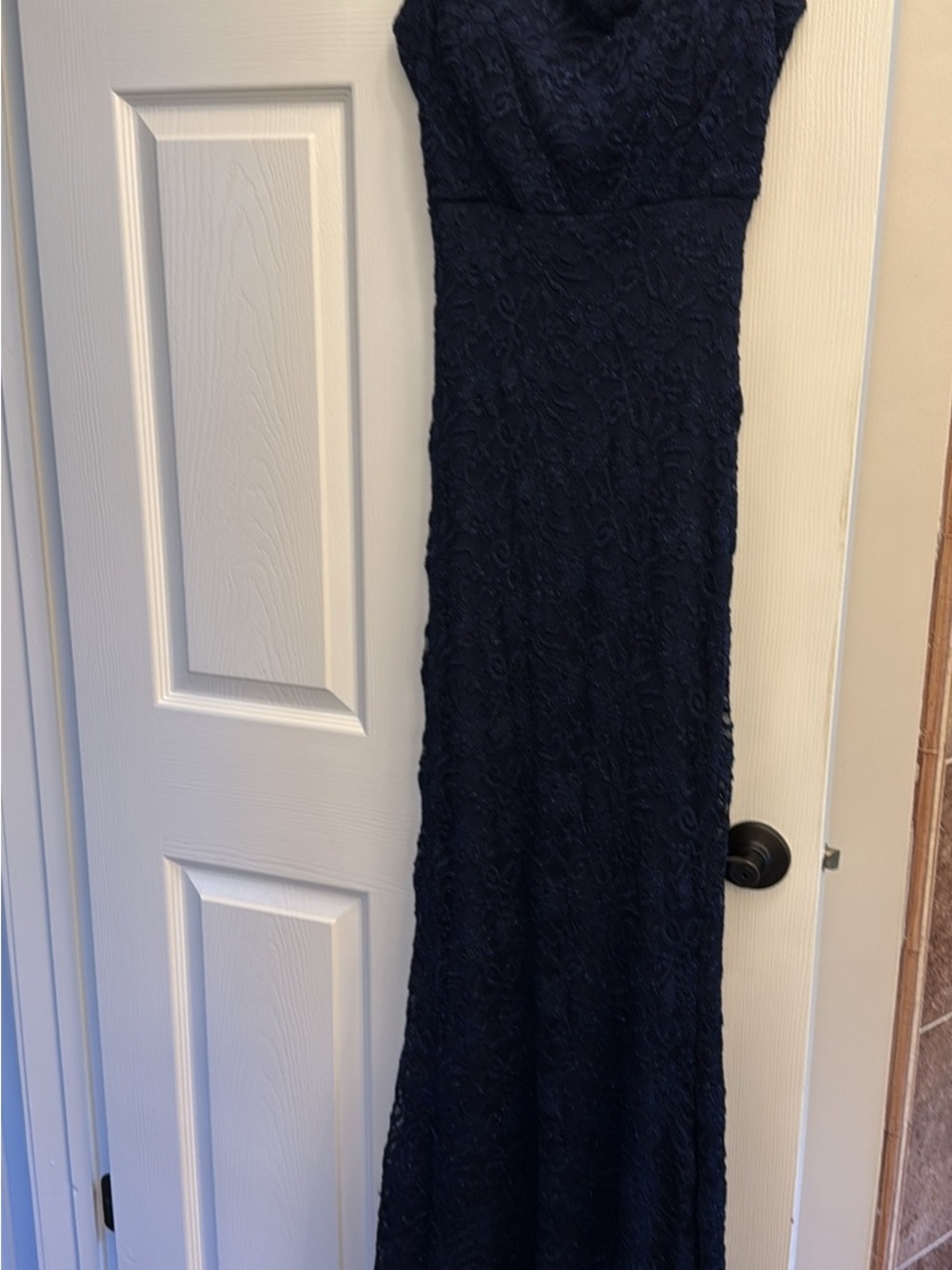 Windsor Navy Lace Formal Dress